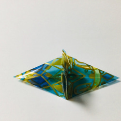 折り鶴・ステンドグラス風ブローチ 10枚目の画像