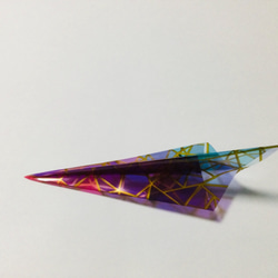 ステンドグラス風折り紙・飛行機 1枚目の画像