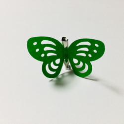 蝶のブローチ・グリーン 4枚目の画像