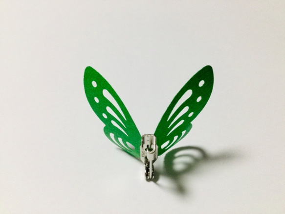 蝶のブローチ・グリーン 5枚目の画像