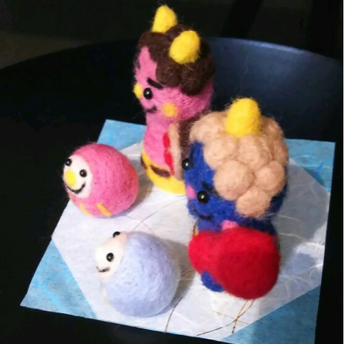 羊毛フェルト 節分 鬼セット