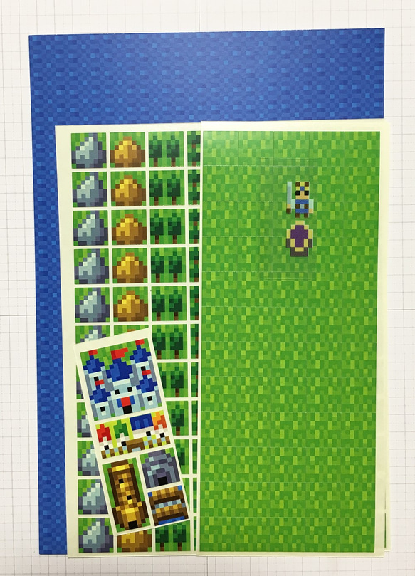 RPGフィールドマップ風カード　制作キット（ポストカード＆シールセット）　byドット絵制作所 9枚目の画像