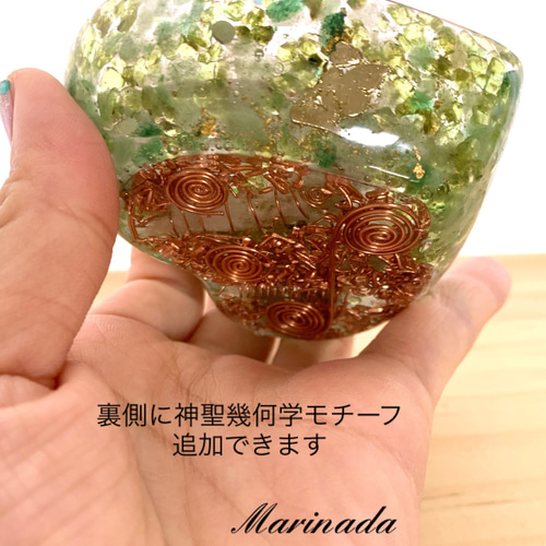 癒しのグリーン系ハートいっぱいツリー型オルゴナイト 【公式通販】