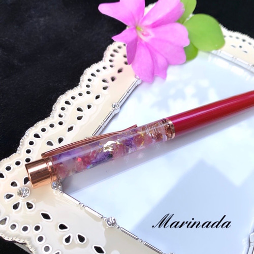 人間関係良好☆オルゴナイトボールペン②＋替え芯2本（願い叶える