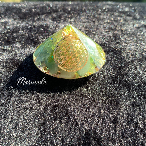 癒しのオルゴナイト❤️ポンデ型グリーンカラー(マラカイト)♡ 癒しの