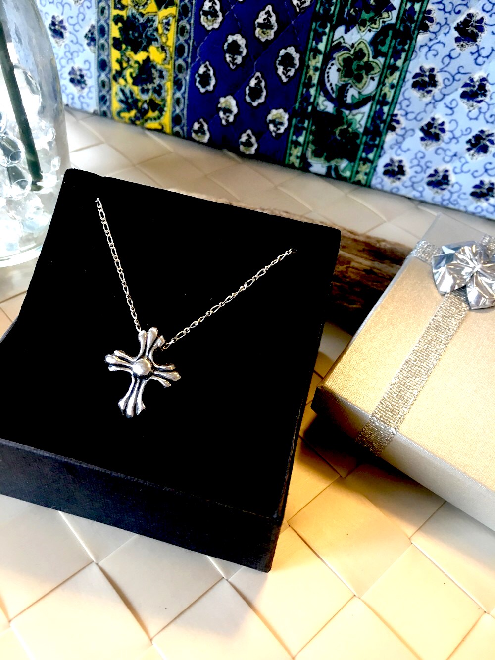 【＊送料無料＊】純銀・sv999★クロス ネックレス 45cm