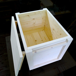 Woodbox450 ペイルホワイト、収納ボックス、ベンチ、スツール、 5枚目の画像