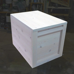 Woodbox450 ペイルホワイト、収納ボックス、ベンチ、スツール、 6枚目の画像