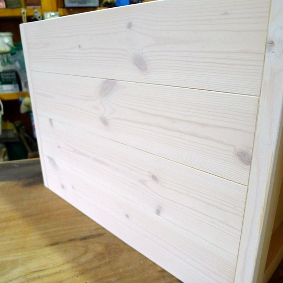 Woodbox450 ペイルホワイト、収納ボックス、ベンチ、スツール、 8枚目の画像