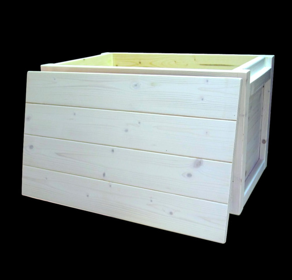 Woodbox 600/ペイルホワイト  収納ボックス、収納ベンチ、 2枚目の画像