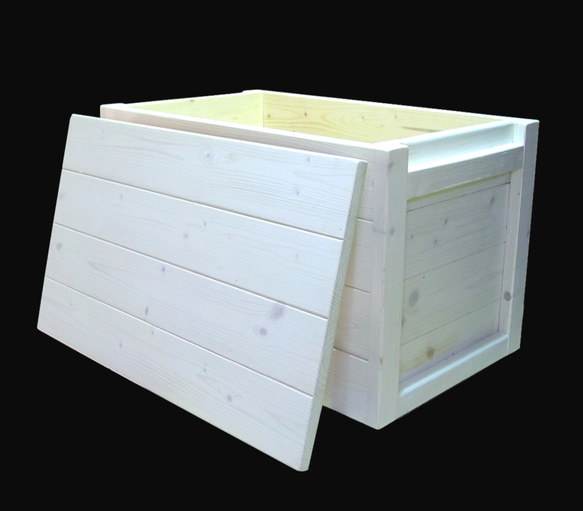 Woodbox 600/ペイルホワイト  収納ボックス、収納ベンチ、 3枚目の画像