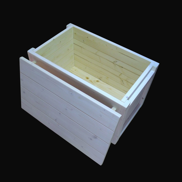 Woodbox 600/ペイルホワイト  収納ボックス、収納ベンチ、 5枚目の画像