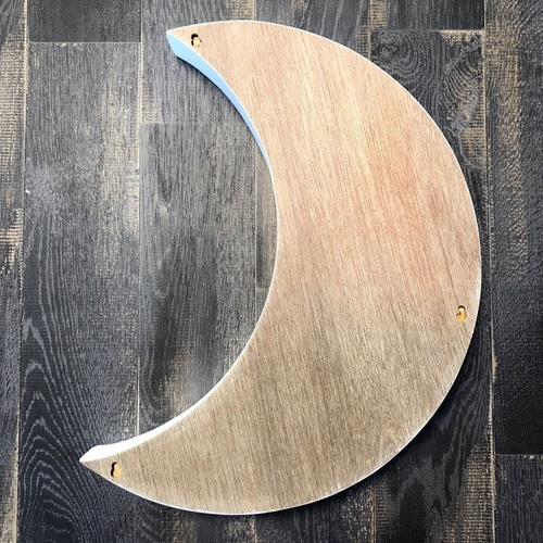 三日月の飾り棚 ホワイト」moon 三日月シェルフ 鉱物専用棚 鉱物