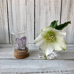 「三日月の花器　ホワイトワイヤー」小サイズ　moon 三日月の花瓶 三日月インテリア　★星月猫 4枚目の画像