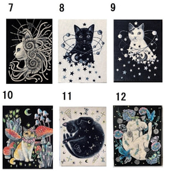 早期予約特典付き11月30日まで　2022年卓上カレンダー　星月猫★徳島洋子作品絵画　オリジナル作品　猫カレンダー 9枚目の画像