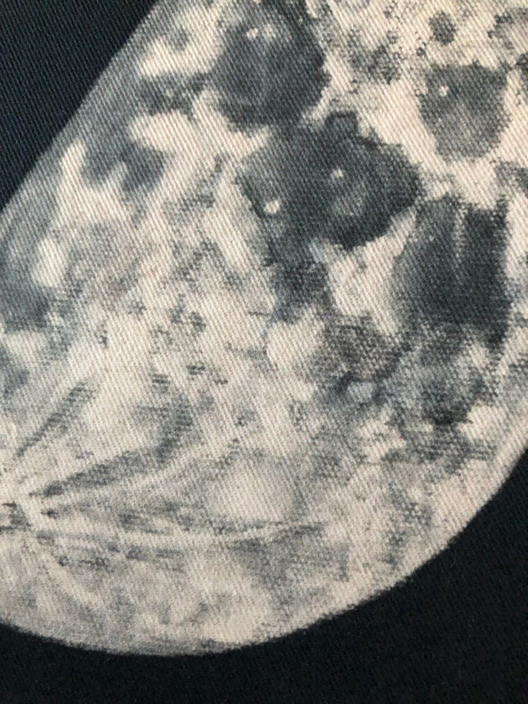 星月猫★アート「半月」絵画　F3　複製画 木製パネル貼り27.3cmｘ22cm　厚み２㎝　「004」 3枚目の画像