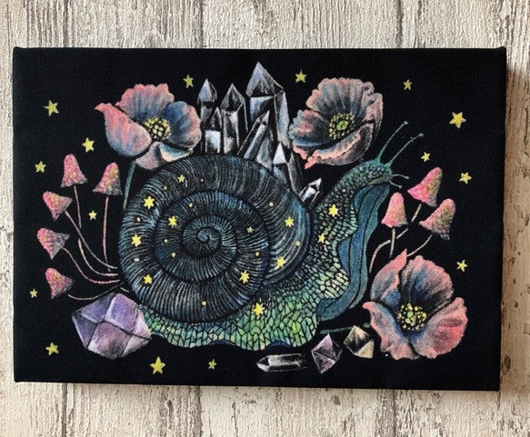 星月猫☆アート「ネコつむりタキ」絵画 木製パネル貼り SMサイズ