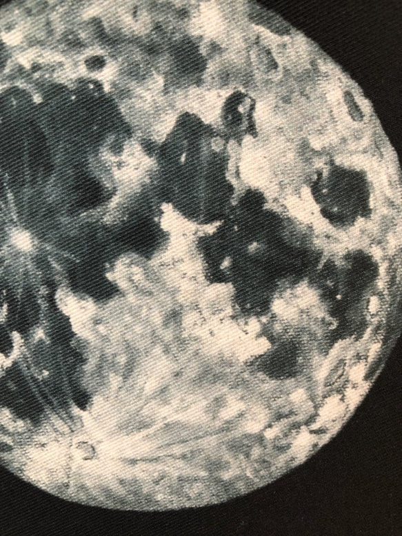 星月猫★アート「満月」絵画　F0 複製画　木製パネル貼り　18cmｘ14cm　厚み２㎝「004」 2枚目の画像