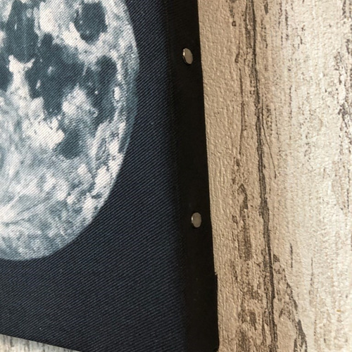 星月猫☆アート「満月」絵画 F0 複製画 木製パネル貼り