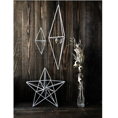 ヒンメリ「ペンタグラム 五芒星」小サイズ星型 野外使用可なアルミ製  