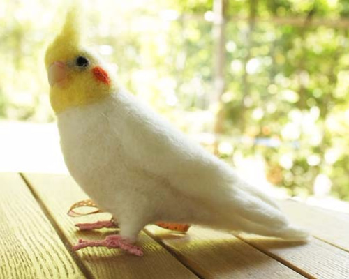 羊毛オカメインコルチノー （O様ご予約品） 羊毛フェルト ぴーちぇり