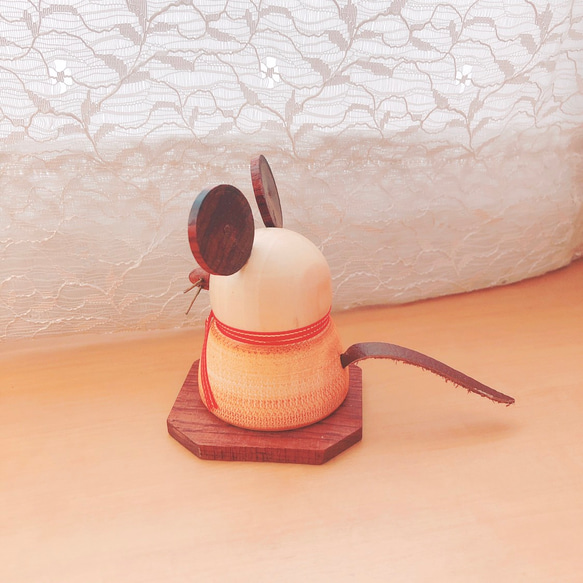 干支人形 ネズミ 木製人形 3枚目の画像