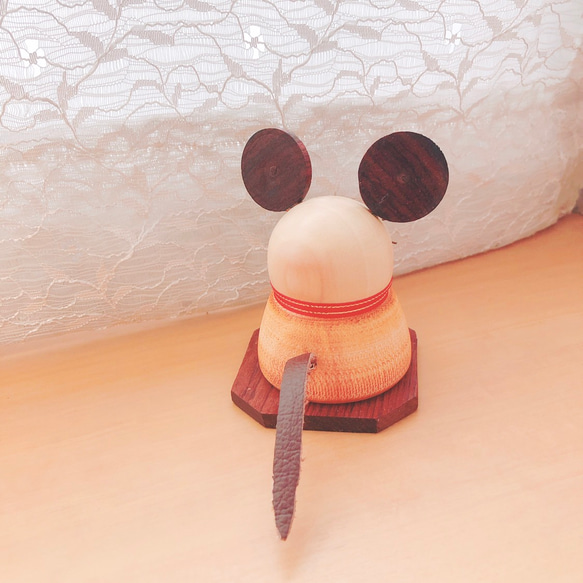 干支人形 ネズミ 木製人形 4枚目の画像