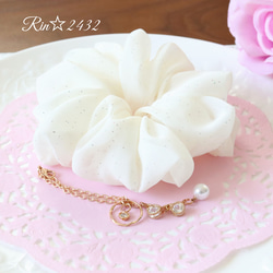ラメ入りシフォン】虹色っぽく輝くラメが入った華やかでふんわり