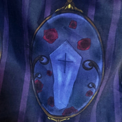 Atelier_taleオリジナル生地 薔薇の棺タイトスカート 2枚目の画像