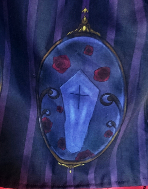 Atelier_taleオリジナル生地 薔薇の棺タイトスカート 2枚目の画像