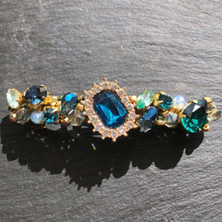 Swarovski スワロフスキークリスタルヘアピンバレッタビジュー新品 SWAROVSKI ヘアクリップ 80×22mm スワロフスキー ヘア