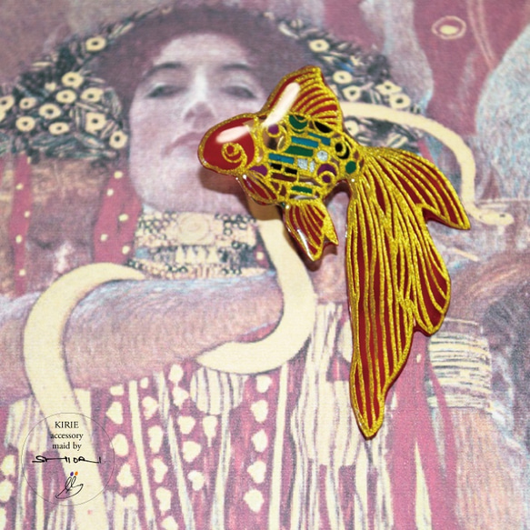 《Klimt respect series》切り絵ブローチ 10枚目の画像