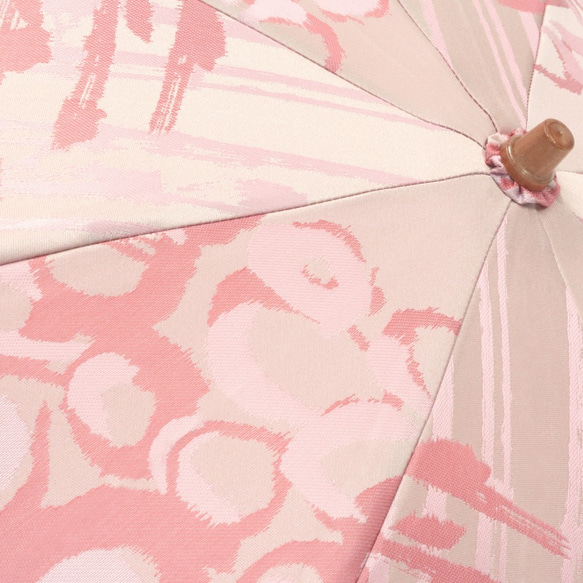 【晴雨兼用折りたたみ傘】槇田商店×Aneqdot　ローズ：サーモンピンク 5枚目の画像