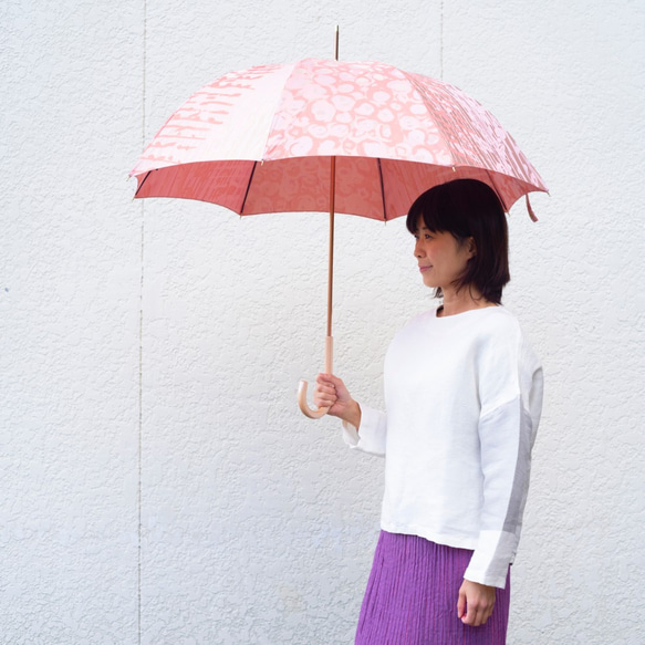 【晴雨兼用傘】槇田商店×Aneqdot　ローズ：サーモンピンク 7枚目の画像