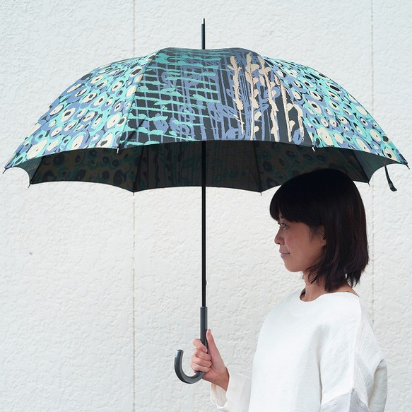 【晴雨兼用傘】槇田商店×Aneqdot　　ローズ：ブラック 8枚目の画像