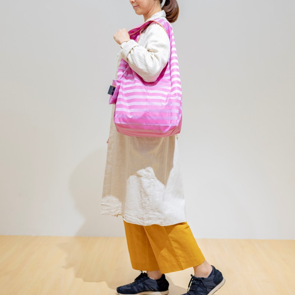 *Sold Out*【防水・撥水エコバッグ】Umbrella cloth bag 　市松　レッド 5枚目の画像