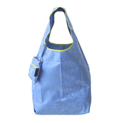 *Sold Out*【防水・撥水エコバッグ】Umbrella cloth bag 　カーネーション　ライトブルー 1枚目の画像