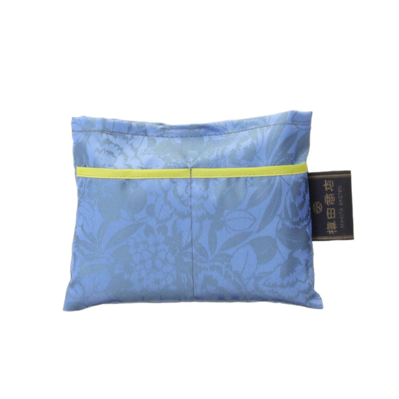 *Sold Out*【防水・撥水エコバッグ】Umbrella cloth bag 　カーネーション　ライトブルー 2枚目の画像