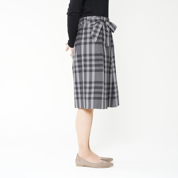 clotho  ショート巻きスカート(グレー) 3枚目の画像