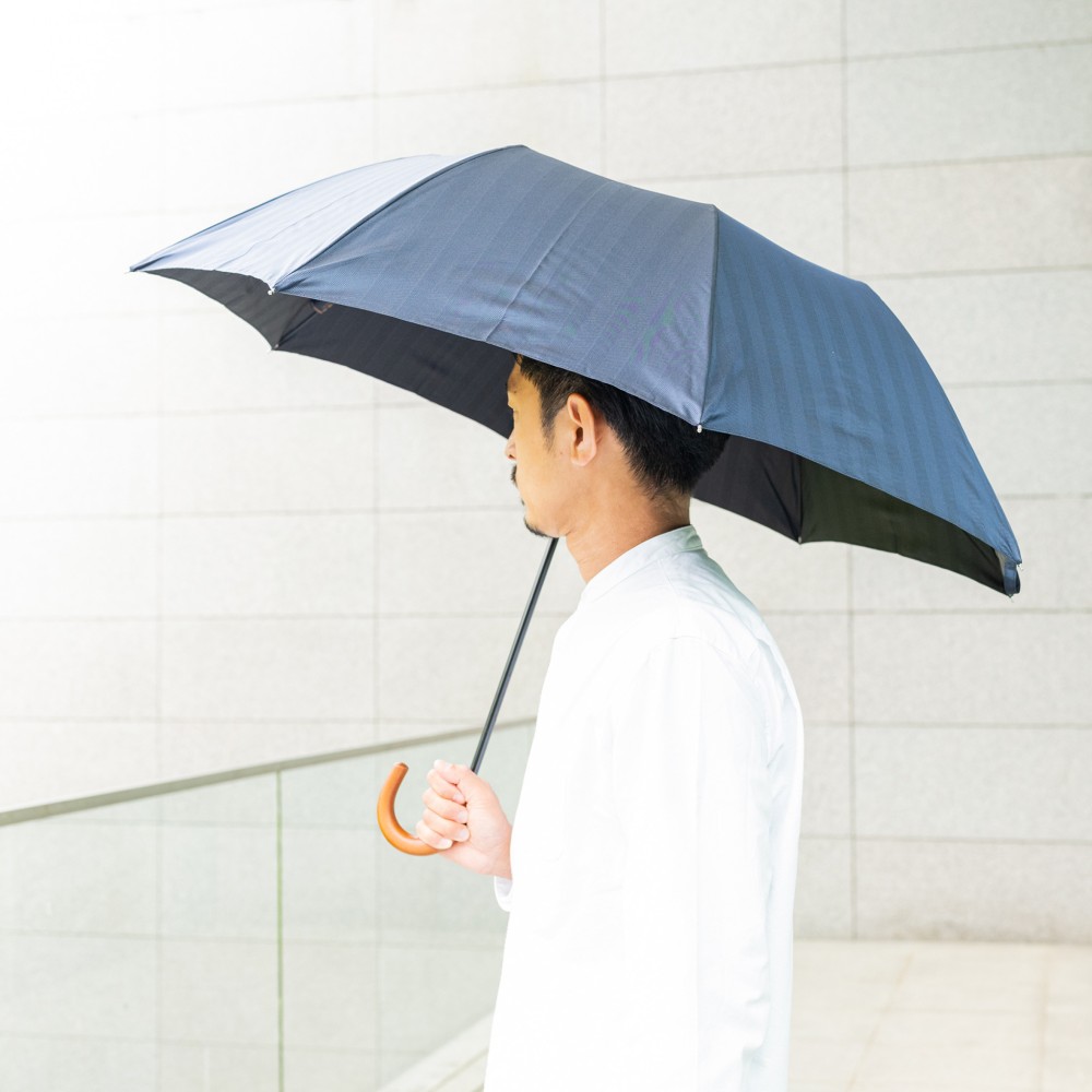 【晴雨兼用折りたたみ傘】MAKITA STANDARD　ネイビー