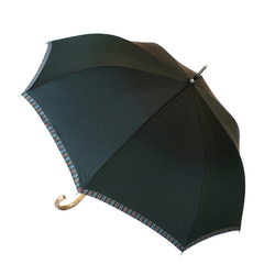 【紳士 晴雨兼用雨傘 ジャンプ傘】Tie Plain×Stripe GREEN 3枚目の画像