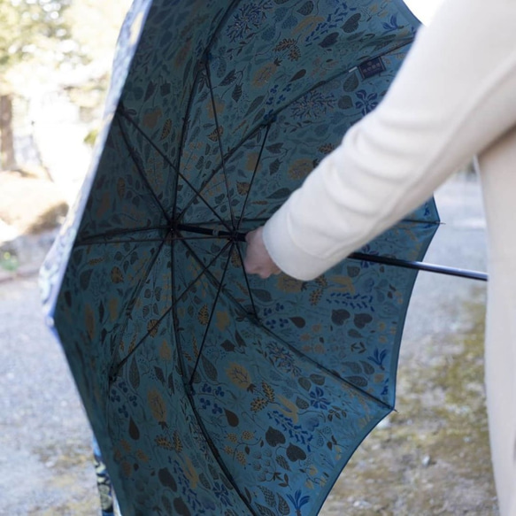 【晴雨兼用雨傘】Stig Lindberg HERBARIUM ブルー 4枚目の画像