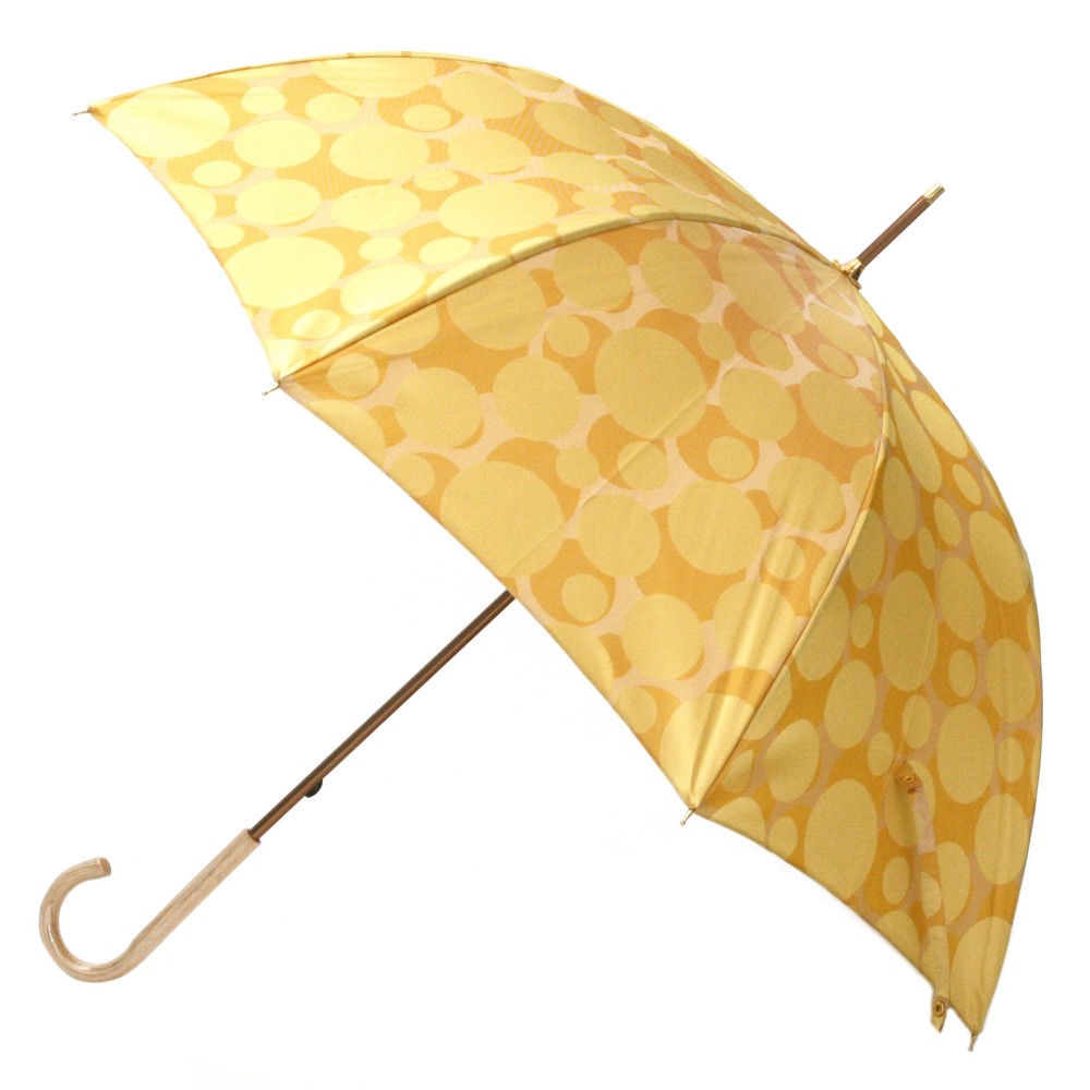 晴雨兼用傘 日傘 長傘 レディース 雨傘 日本製  北欧 おしゃれ 大人 かわいい ビジネス バブル イエロー 黄色