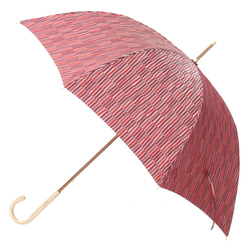 【晴雨兼用雨傘】Nordic Jacquard 枝 ：レッド 1枚目の画像