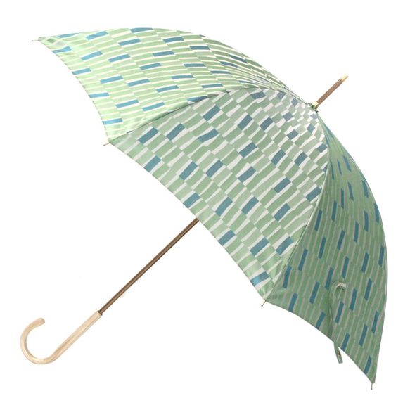 【晴雨兼用雨傘】Nordic Jacquard 大枝 ：グリーン 1枚目の画像