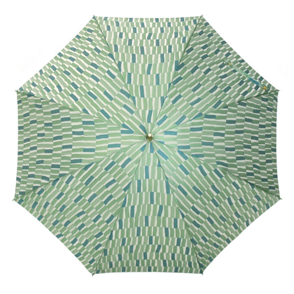 【晴雨兼用雨傘】Nordic Jacquard 大枝 ：グリーン 4枚目の画像