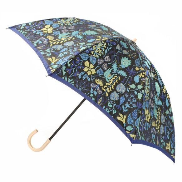 【晴雨兼用 折りたたみ傘】Stig Lindberg HERBARIUM ブルー 3枚目の画像