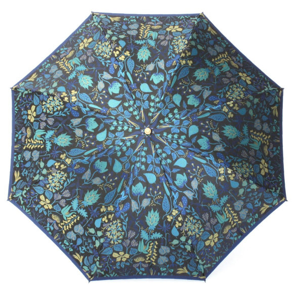 【晴雨兼用 折りたたみ傘】Stig Lindberg HERBARIUM ブルー 2枚目の画像