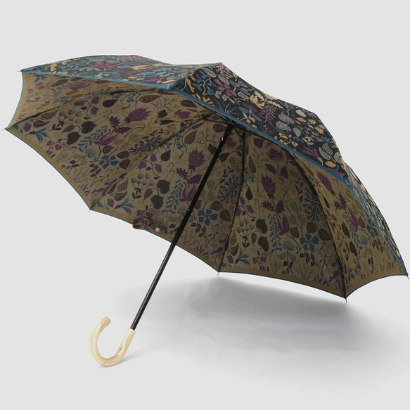 【晴雨兼用 折りたたみ傘】Stig Lindberg HERBARIUM グリーン 5枚目の画像