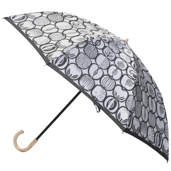 【晴雨兼用 折りたたみ傘】Stig Lindberg FRUKTLADA ホワイト 4枚目の画像